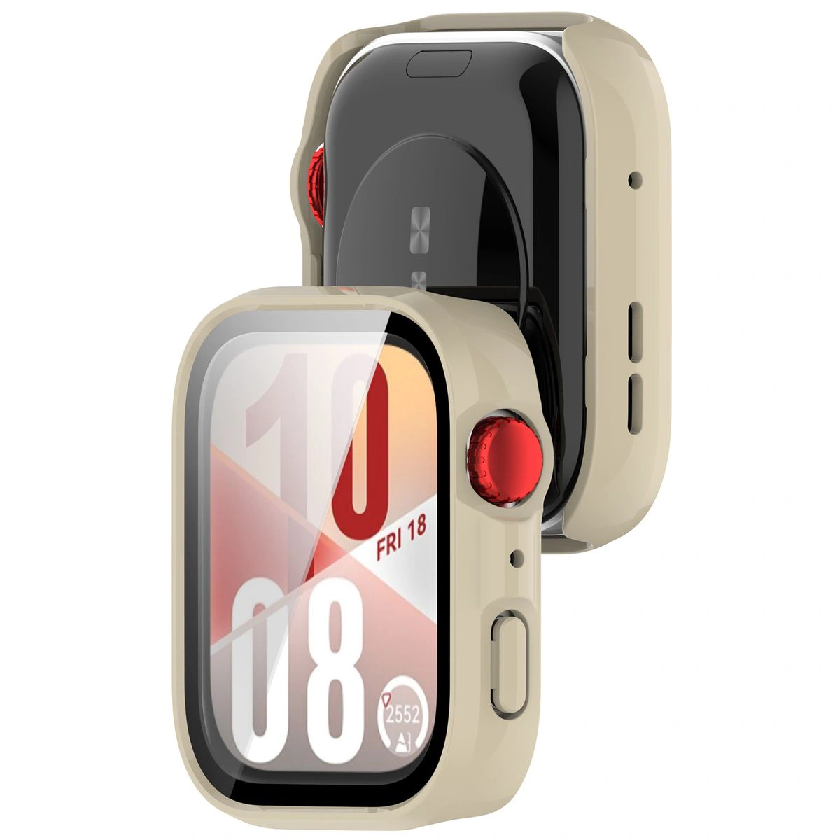 Etui z wbudowanym szkłem Bizon Case Watch Adamo do Huawei Watch Fit 4